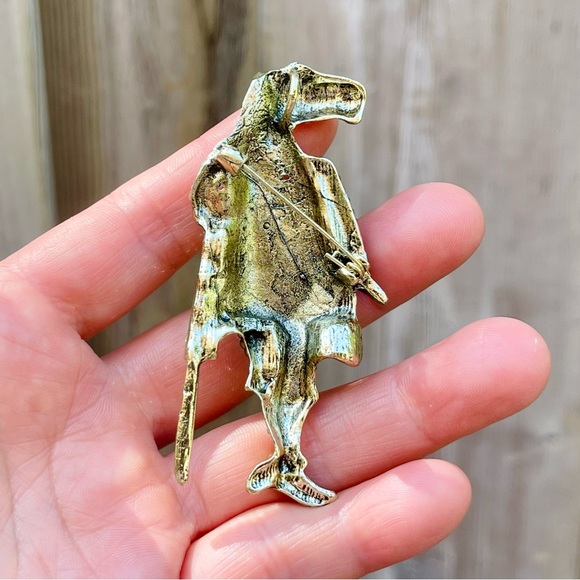 Knight Brooch Knight Pin Rhinestone Knight Pendant Horse Head Human Body Brooch - Picture 5 of 6